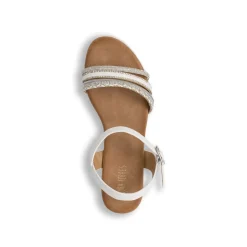 Zeppe bianche da Donna con effetto sughero e tacco 6,5 cm Lora Ferres