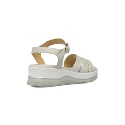 Zeppe bianche e argento da Donna comfort effetto perlato cm P Soft