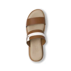 Zeppe comfort marroni da Donna bicolore con borchie P Soft