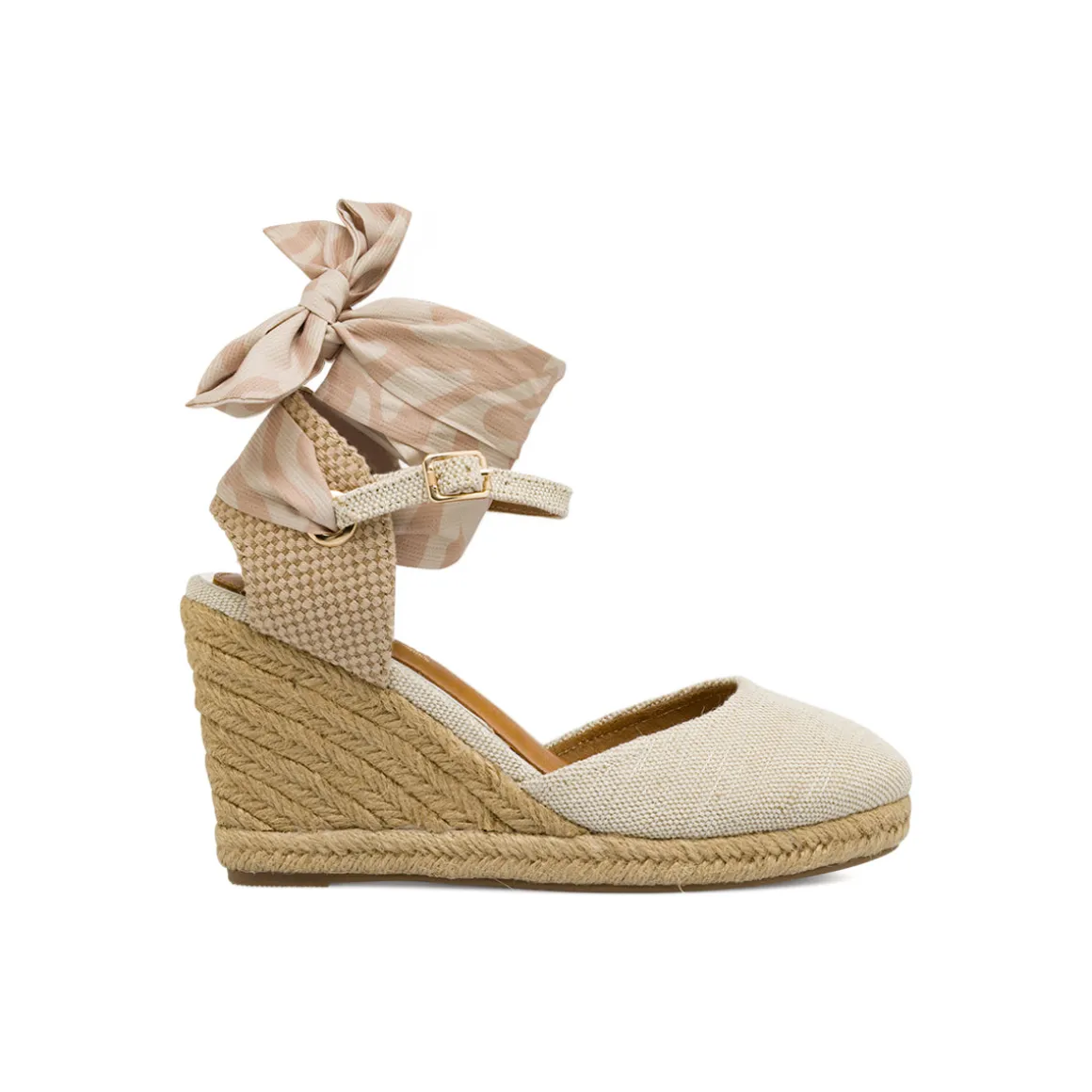 Zeppe grigie da Donna con nastro foulard e tacco 9.5 cm Jeep Spirit
