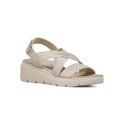 Zeppe Sportive Grigie 5 cm da Donna con Fasce Elastiche Swish Jeans