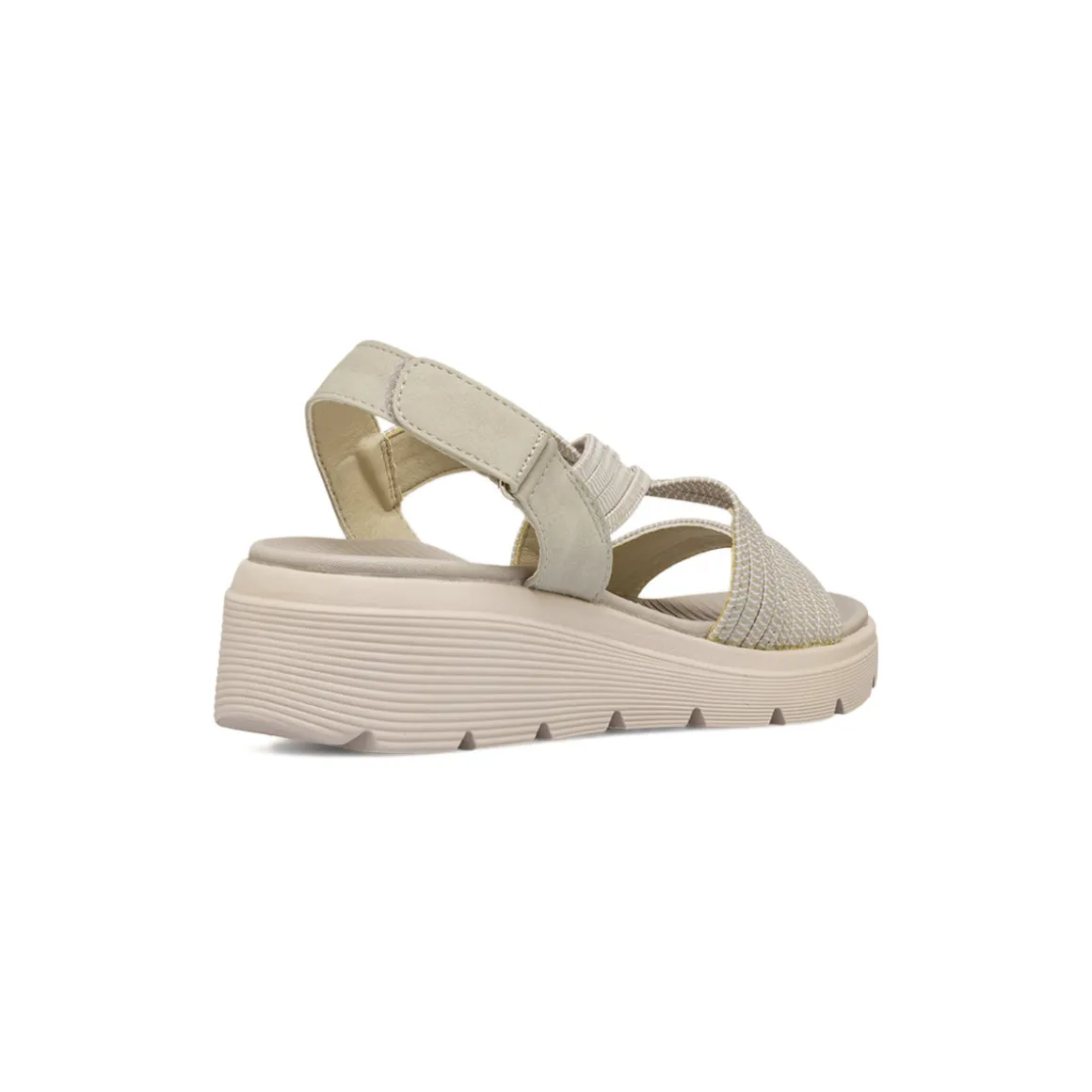 Zeppe Sportive Grigie 5 cm da Donna con Fasce Elastiche Swish Jeans